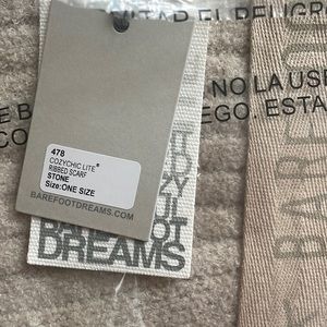 Barefoot Dreams CozyChic Lite Ribbed Scarf in Stone